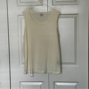 Zara Cream Light Knit Sleeveless Top